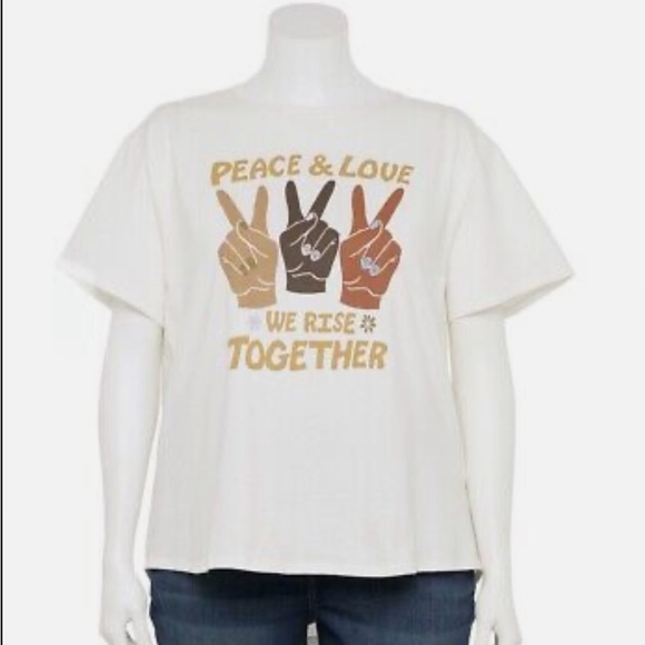 Sonoma Tops - Peace & Love Graphic Short Sleeve Shirt size XL